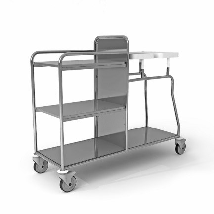 Ágyneműkiosztó kocsi - Inox modell - 251ES.2L