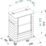 Ágyneműszállító kocsi - Szennyes ágyneműhöz - 203CC2S - Image 2