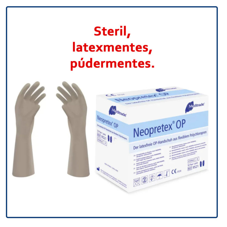 Neopretex® - Steril latexmentes és púdermentes kesztyű, 9521