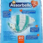 Assorbello gyermek pelenka, midi, 4-9 kg, 20 db/csomag - Image 3
