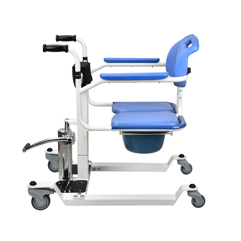 Hidraulikus betegemelő kerekesszék, 3 cserélhető ülőfelülettel, 125 kg teherbírású - Image 2